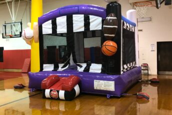 Front View of Sports Bounce house